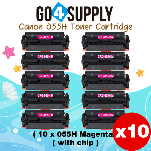 Compatible CANON (High-Yield Page) Magenta CRG055H (WITH CHIP) CRG-055H Toner Cartridge Used for Canon i-SENSYS MF741Cdw; i-SENSYS MF745Cdw;  i-SENSYS MG743Cx