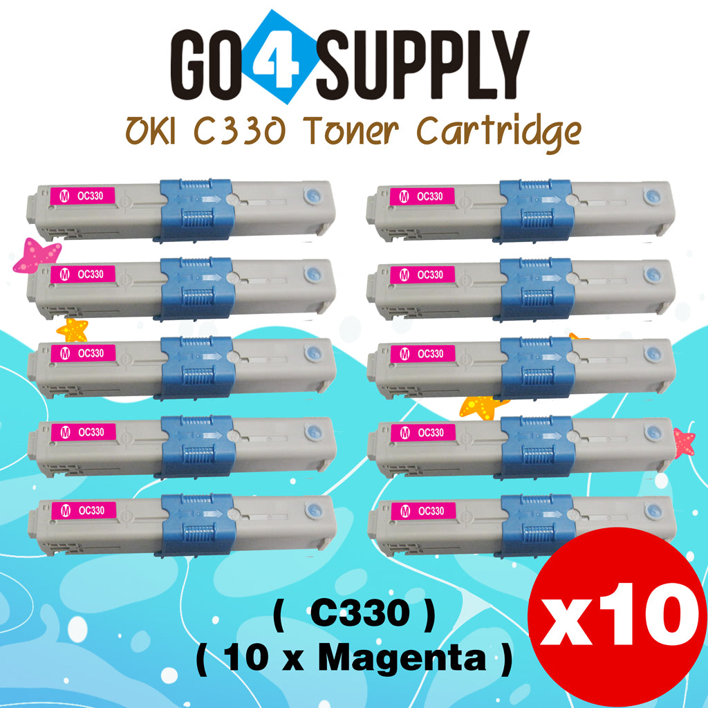 Compatible Oki Type C17 C330 (Magenta) Toner Cartridge to use for C330DN C530DN MC361 MC362W MC561 MC562W MFP MC352DN Printers