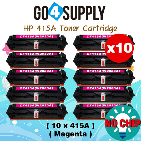 Compatible HP Magenta W2033A CF415A (NO CHIP) Toner Cartridge Used for Color LaserJet Pro M454dn/M454dw; MFP M479dw/M479fdn/M479fdw/M454nw; Enterprise M455dn/MFP M480f; Color LaserJet Managed E45028