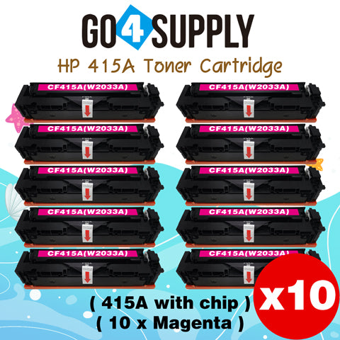 Compatible HP Magenta W2033A CF415A (WITH CHIP) Toner Cartridge Used for Color LaserJet Pro M454dn/M454dw; MFP M479dw/M479fdn/M479fdw/M454nw; Enterprise M455dn/MFP M480f; Color LaserJet Managed E45028