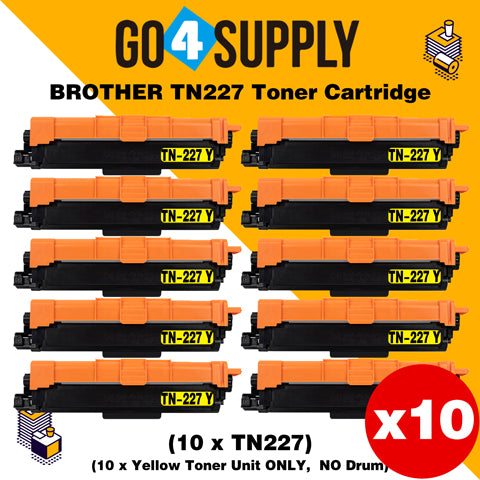 Compatible (Toner Only) Yellow Brother 227 TN227 TN-227 Toner Unit Used for Brother HL-L3210CW/L3230CDW/L3710CDW/L3270CDW/L3290CDW; DCP-L3510CDW/L3550CDW/L3551CDW; MFC-L3710CW/3730CDW/L3750CDW/L3770CDW/L3745CDW Printer