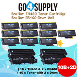 Compatible Combo Set (Drum + Toner) TN460 TN-460 Toner Cartridge with DR400 DR-400 Drum Unit Used for Brother HL1030/1230/1240/1250/1270n/1435/1440/1450; MFC1260/1270/2500/8300/9850 Printer