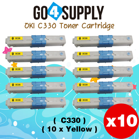 Compatible Oki Type C17 Yellow C330 Toner Cartridge to use for C330DN C530DN MC361 MC362W MC561 MC562W MFP MC352DN Printers