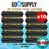 Compatible HP Yellow (NO CHIP) CF206A W2112A 206A Toner Cartridge Replacement for HP Color LaserJet Pro MFP M283fdw/M283fdn; M255dw/M255nw