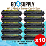 Compatible HP Yellow (WITH CHIP) CF206A W2112A 206A Toner Cartridge Replacement for HP Color LaserJet Pro MFP M283fdw/M283fdn; M255dw/M255nw