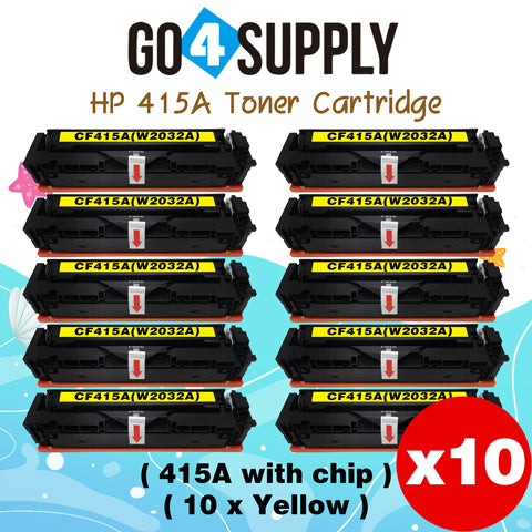 Compatible HP Yellow W2032A CF415A (WITH CHIP) Toner Cartridge Used for Color LaserJet Pro M454dn/M454dw; MFP M479dw/M479fdn/M479fdw/M454nw; Enterprise M455dn/MFP M480f; Color LaserJet Managed E45028