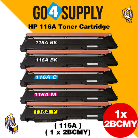 Compatible Set Combo HP 116A W2060A W2061A W2062A W2063A Toner Cartridge Used for HP Color Laser MFP 179fnw/ 178nw; Color Laser 150a/ 150w/ 150nw Printer