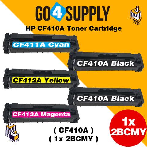 Compatible Set Combo HP 410A CF410A CF411A CF412A CF413A Toner Cartridge Used for Color LaserJet Pro M452dw/452dn/452nw, Color LaserJet Pro MFPM477fnw/M477fdn/M477fdw, Color LaserJet Pro MFP M377dw Printers