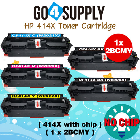 Compatible HP CF414X (NO CHIP) W2020X W2021X W2022X W2023X Set Combo Toner Cartridge Used for Color LaserJet Pro M454dn/M454dw; MFP M479dw/M479fdn/M479fdw/M454nw; Enterprise M455dn/ MFP M480f/ MFP M480f; Color LaserJet Managed E45028