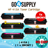 Compatible HP Set Combo W2030A W2031A W2032A W2033A CF415A (BCMY, NO CHIP) Toner Cartridge Used for Color LaserJet Pro M454dn/M454dw; MFP M479dw/M479fdn/M479fdw/M454nw; Enterprise M455dn/MFP M480f; Color LaserJet Managed E45028