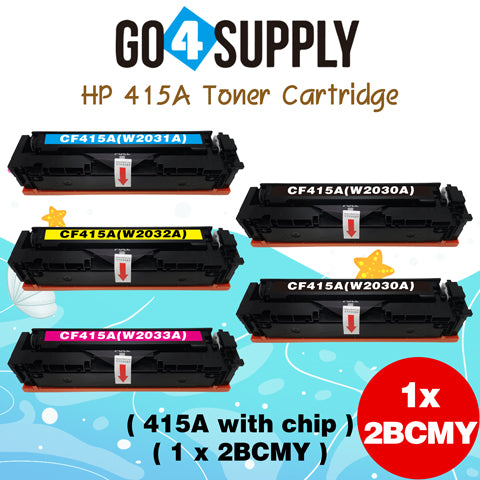 Compatible HP Black W2030A CF415A (WITH CHIP) Toner Cartridge Used for Color LaserJet Pro M454dn/M454dw; MFP M479dw/M479fdn/M479fdw/M454nw; Enterprise M455dn/MFP M480f; Color LaserJet Managed E45028