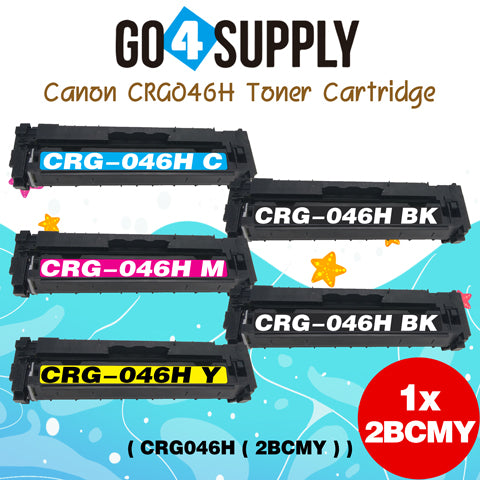 Compatible (High-Yield) CANON CRG046H (BCMY) Set Toner Cartridge CRG-046H Used for Color imageCLASS LBP654Cdw/MF735Cdw/MF731Cdw/MF733Cdw, Color i-SENSYS LBP654Cx/653Cdw/MF732Cdw/734Cdw/735Cx; Satera MF731Cdw/LBP654C/LBP652C/LBP651C/MF735Cdw/MF733Cdw