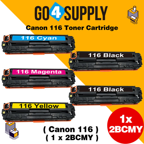 Compatible Set Combo Canon 116 CRG-116 CRG116 Toner Cartridge Used for Canon i-SENSYS LBP-7010C/7016C/7018C; LBP 5050/5050n/iC MF 8080cw; MF8010/8030/8040/8050cn; LBP 7110Cw/7100Cn; iC MF8280Cw/MF6680DN; MF8210/8230/8250Cn; MF628Cw/626Cn; MF623Cn/621Cn
