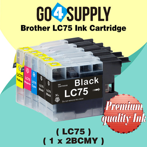 Compatible Set Combo Brother 75xl LC75 LC75XL Ink Cartridge Used for MFC-J6910CDW/J6710CDW/J5910CDW/J825N/J955DN/J955DWN/J705D/J705DW/J710D/J710DW/J810DN/J810DWN/J825DW/J840N/J625DW/J860DN/J860DWN/J960DN-B/J960DN-W/J960DWN-B/J960DWN-W Printer