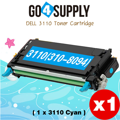 Compatible Cyan Dell 3110 Toner Cartridge Replacement for 310-8094 Used for Dell 3110cn, 3115cn, 3110, 3115 Print