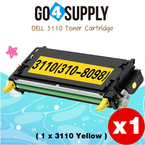 Compatible Yellow Dell 3110 Toner Cartridge Replacement for 310-8098 Used for Dell 3110cn, 3115cn, 3110, 3115 Print