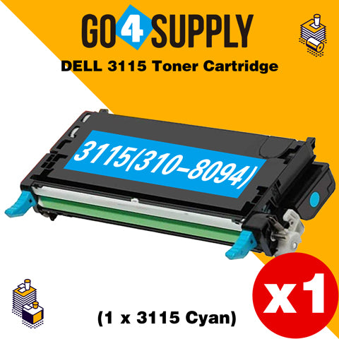 Compatible Cyan Dell 3115 Toner Cartridge Replacement for 310-8094 Used for Dell 3110cn, 3115cn, 3110, 3115 Print