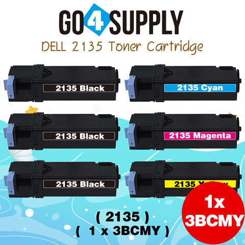 Compatible Dell 2135 set combo 330-1389 Black 330-1390 Cyan 330-1391 Yellow 330-1392 Magenta Toner Cartridge Replacement for 2135CN 2130CN Laser Printer