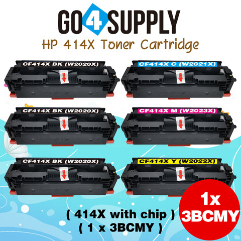 Compatible HP CF414X (WITH CHIP) W2020X W2021X W2022X W2023X Set Combo Toner Cartridge Used for Color LaserJet Pro M454dn/M454dw; MFP M479dw/M479fdn/M479fdw/M454nw; Enterprise M455dn/ MFP M480f/ MFP M480f; Color LaserJet Managed E45028