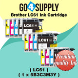 Compatible Set Combo Brother 61xl LC61 LC61XL Ink Cartridge Used for DCP-145C/163C/165C/185C/195C/197C/365CN/375CW/385C/395CN/585CW/6690CN/6690CW; DCP-J125/J140W/J315W/J515W/J715W Printer