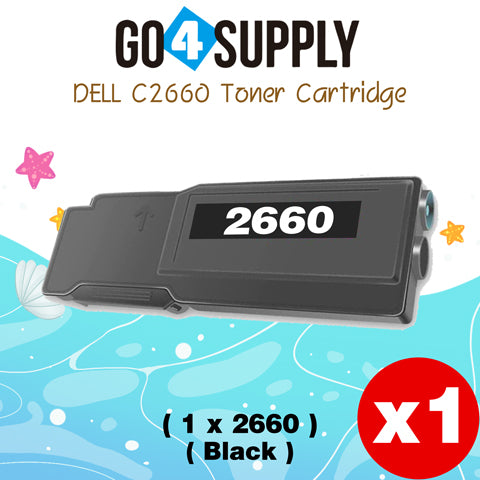 Compatible Dell 2660 Black 593-BBBU 67H2T Toner Cartridge Replacement for C2660dn C2665dnf Printer