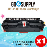 Compatible HP Black W2020X CF414X (WITH CHIP) Toner Cartridge Used for Color LaserJet Pro M454dn/M454dw; MFP M479dw/M479fdn/M479fdw/M454nw; Enterprise M455dn/ MFP M480f/ MFP M480f; Color LaserJet Managed E45028