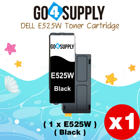 Compatible Dell 593-BBJU Cyan E525W E525 525w to use with E525w Wireless Color Printers