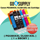 Compatible (PGBK+CLIBK) Canon PGI280 CLI281 Ink Cartridge Used for PIXMA TS702/TR7520/TR8520/TR8620/TS6120/TS6220/TS6320/TS8120/TS8220/TS8320/TS8322/TS9120/TS9520/TS9521C