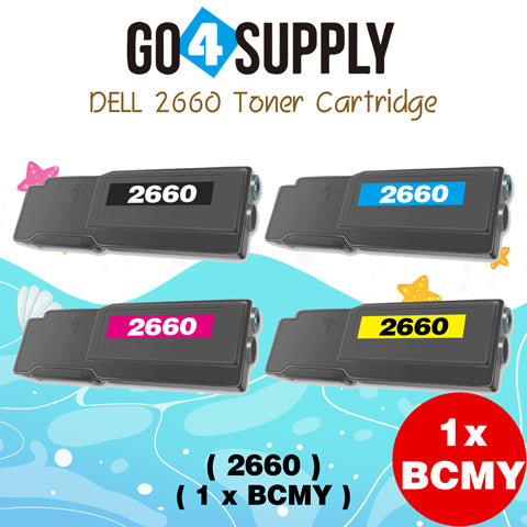 Compatible Dell 2660 Black 593-BBBU 67H2T Toner Cartridge Replacement for C2660dn C2665dnf Printer