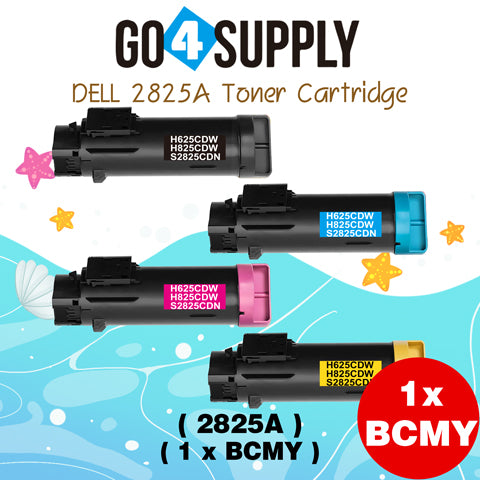Compatible (2,500 Yield) Dell 2825 593-BBOX P3HJK Cyan Toner Cartridge Replacement for H825cdw H625cdw S2825cdn Printer