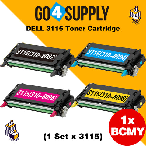 Compatible Dell 3115 Toner Cartridge Replacement for 310-8092, 310-8094, 310-8096, 310-8098 Used for Dell 3110cn, 3115cn, 3110, 3115 Print