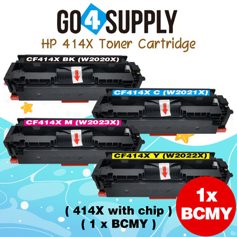 Compatible HP CF414X (WITH CHIP) W2020X W2021X W2022X W2023X Set Combo Toner Cartridge Used for Color LaserJet Pro M454dn/M454dw; MFP M479dw/M479fdn/M479fdw/M454nw; Enterprise M455dn/ MFP M480f/ MFP M480f; Color LaserJet Managed E45028