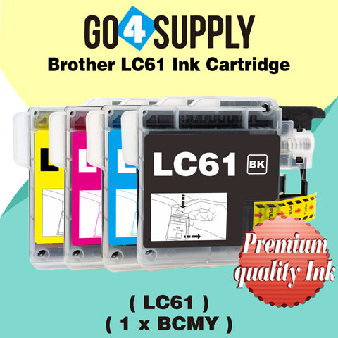 Compatible Set Combo Brother 61xl LC61 LC61XL Ink Cartridge Used for MFC-250C/255CW/257CW/290C/295CN/490CW/495CW/615W/790CW/795CW/990CW/5490CN/5490CW/5890CN/5895CW/6490CW/6890CDW,MFC-J220/J265w/J270w/J410/J410w/J415W/J615W/J630W Printer