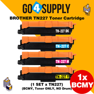 Compatible Set Combo Brother 227 TN227 TN-227 Toner Unit Used for Brother HL-L3210CW/L3230CDW/L3710CDW/L3270CDW/L3290CDW; DCP-L3510CDW/L3550CDW/L3551CDW; MFC-L3710CW/3730CDW/L3750CDW/L3770CDW/L3745CDW Printer