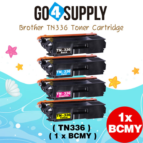 Compatible Brother Set Combo TN336 TN-336 (BCMY) Toner Cartridge Used for HL-L8250CDW HL8350CDW/CDWT
DCP-L8400CDN/L8450CDW; MFC-L8850CDW