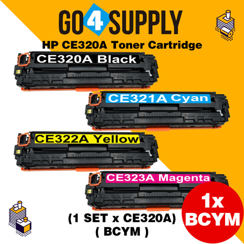 Compatible Set HP CE320A CE321A CE322A CE323A Toner Cartridge Used for HP LaserJet CP1521/1522/1523/1525n; Pro CP1525/1526/1527/1528nw; Pro CM1411/1412/1413/1415fn; Pro CM1415/1416/1417/1418fnw Printer