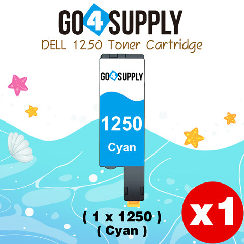 Compatible Cyan Dell 1250/C5GC3 Toner Cartridge Replacement for Dell 331-0777 Used for 1250c 1350cnw 1355cn 1355cnw C1760nw C1765nf Printer