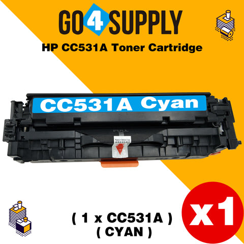 Compatible Cyan HP 531 CC531A 531A Toner Cartridge Used for HP Color laserJet CP2020/ 2024/ 2025/ 2026/ 2027/ 2024n/ 2024dn/ 2025n/ 2025dn/ 2025x/ 2026n/ 2026dn/ 2027n/ 2027dn; CM2320 MFP Series Printer