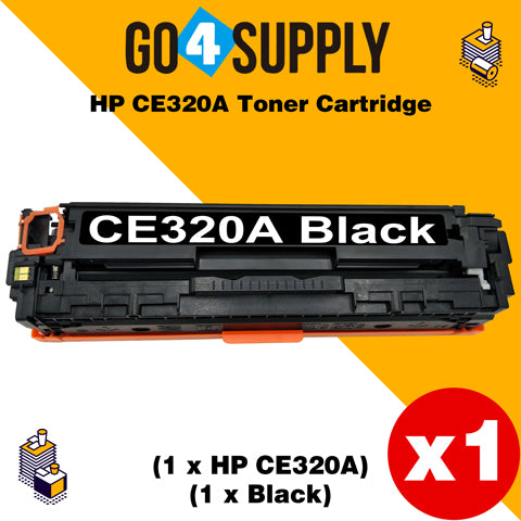 Compatible HP Black CE320A Toner Cartridge Used for HP LaserJet CP1521/1522/1523/1525n; Pro CP1525/1526/1527/1528nw; Pro CM1411/1412/1413/1415fn; Pro CM1415/1416/1417/1418fnw Printer