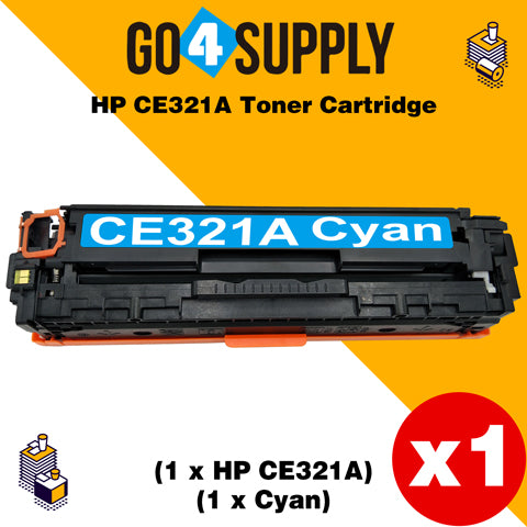 Compatible HP Cyan CE321A Toner Cartridge Used for HP LaserJet CP1521/1522/1523/1525n; Pro CP1525/1526/1527/1528nw; Pro CM1411/1412/1413/1415fn; Pro CM1415/1416/1417/1418fnw Printer