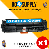 Compatible Cyan HP 411 CE411A 411A Toner Cartridge Used for HP Laserjet Enterprise 300 color M351/ MFP M375nw; 400 color M451nw/M451dn/M451dw/ MFP M475dn/M475dw Printer