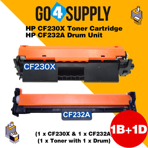 Compatible Kits Combo HP 230X CF230X 30X Toner Unit with 232A CF232A 32A Drum Unit Used for HP LaserJet Pro M203dn/203dw; MFP M227fdw/227sdn Printer