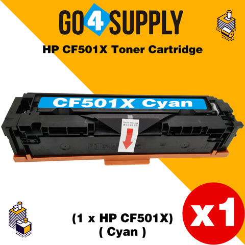 Compatible Cyan HP 501x CF500x 202x Toner Cartridge Used for HP Color LaserJet Pro M254/M254dw/254nw; MFP M281cdw/281fdn/281fdw/280/280nw Printer