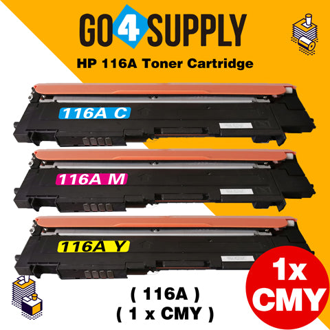 Compatible 3-Color Combo HP 116A W2061A W2062A W2063A Toner Cartridge Used for HP Color Laser MFP 179fnw/ 178nw; Color Laser 150a/ 150w/ 150nw Printer