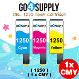 Compatible Dell BCMY Combo Set 1250/810WH/C5GC3/XMX5D/WM2JC Toner Cartridge Replacement for Dell 331-0778/ 331-0777/ 331-0780/ 331-0779 Used for 1250c 1350cnw 1355cn 1355cnw C1760nw C1765nf Printer