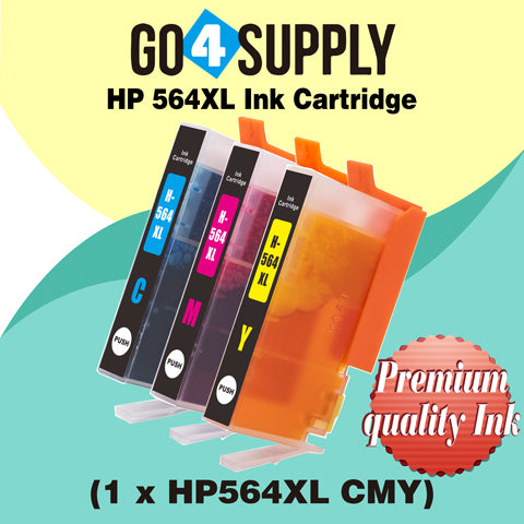 Compatible 3-Color Combo HP 564xl Ink Cartridge Used for Photosmart premium C309a/C309g/C309n/C310a/C310b/C310c/C410a/C410b/C410d; Photosmart eStation C510a/Deskjet 3070A/3520/3521/3522/3526 Printer