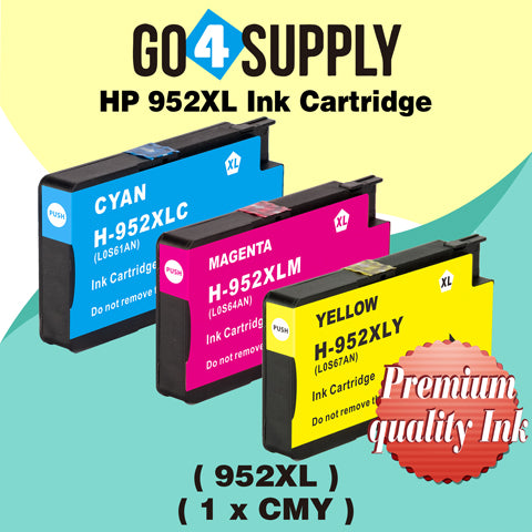 Compatible 3x Color Combo HP 952xl Ink Cartridge Used for HP OfficeJet Pro 7720/7740/8210/8216/8702/8710/8715/8720/8725/8730/8740 All-in-One Printer