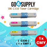 Compatible Combo Set Oki Type C17 C330 to used with OKI C330DN C530DN MC361 MC362W MC561 MC562W MFP MC352DN Printers (4-Pack)