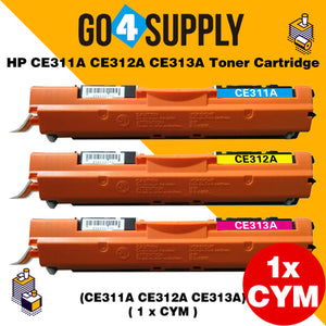 Compatible Color Set HP CE311A CE312A CE313A Toner Cartridge Used for HP  Laserjet Pro CP1020/ 1021/ 1022/ 1023/ 1025; CP 1026/ 1027/ 1028nw; 100 M175a/b/c/nw/p/q/R; 200 color MFP M275nw/s/t/u Printer