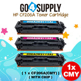 Compatible HP Cyan (WITH CHIP) CF206A W2111A 206A Toner Cartridge Replacement for HP Color LaserJet Pro MFP M283fdw/M283fdn; M255dw/M255nw
